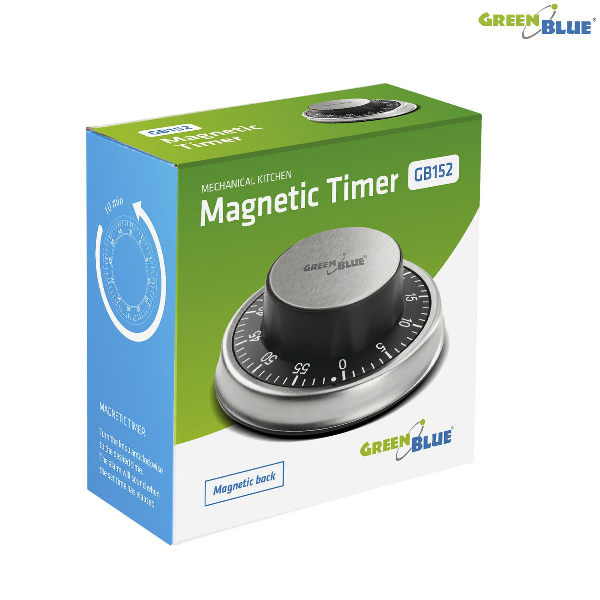 GreenBlue Kitchen Thermometers and – GB152 51348 Mechanical Magnetic Timer and Stopwatch – image 2