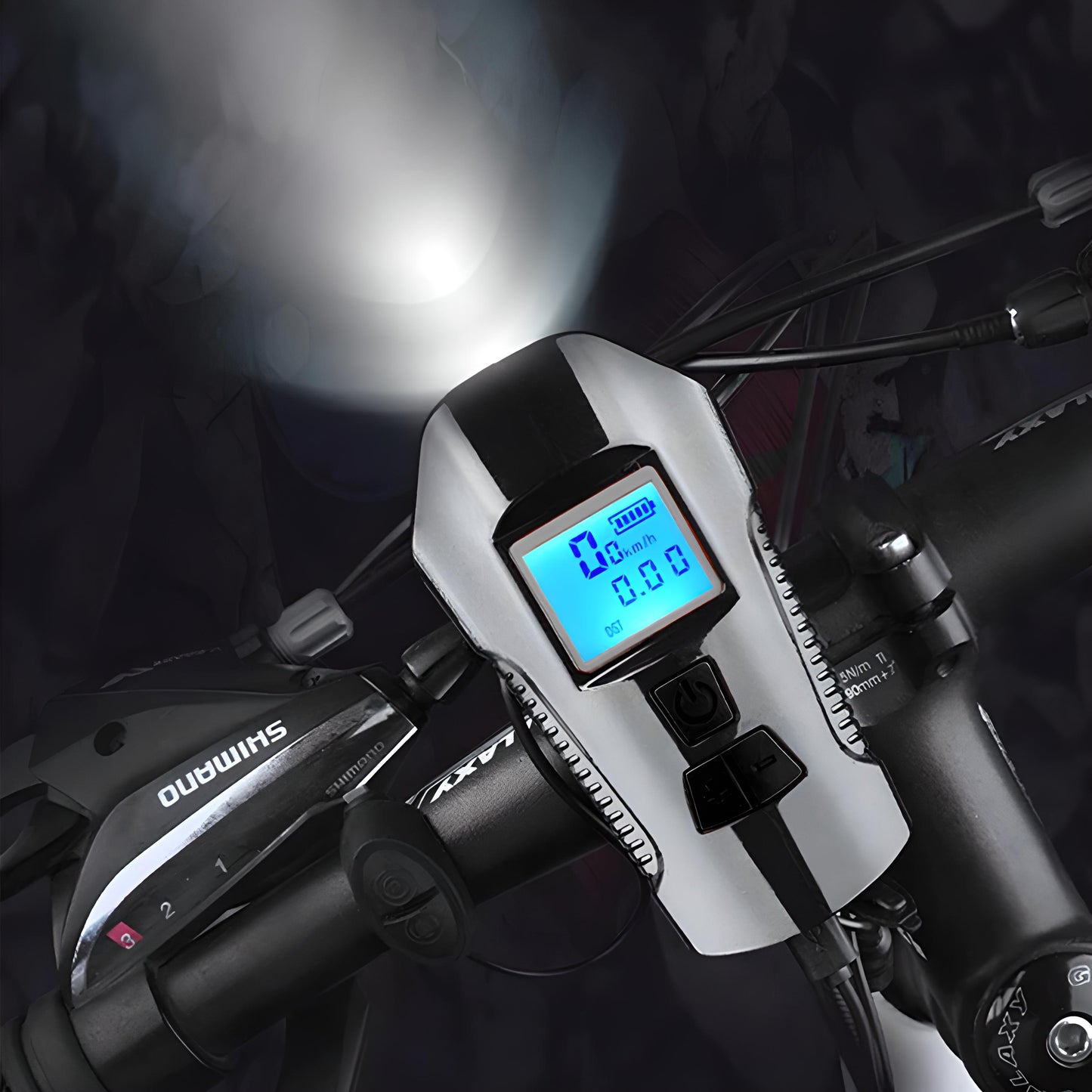 RTO LED Bike Light with Odometer and Speedometer (Rear) - s092-1 + Rear Light – image 3
