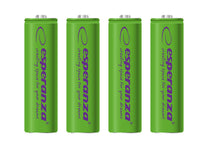 Esperanza EZA104G Esperanza Ni-MH AA Rechargeable Batteries, 2000 mAh, 4-Pack, Green