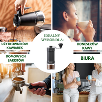 KINGHoff Coffee – Manual coffee grinder, adjustable burrs, with a Kinghoff brush – image 4