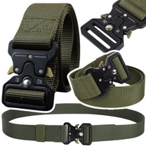 LEAN Survival – Black Webbing Tactical Military Belt, 120 x 3.8 cm