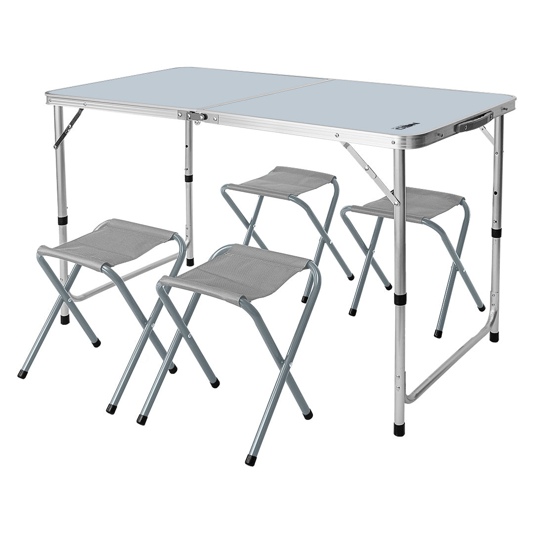 NEO TOOLS Camping set with a table and 4 chairs, folds into a carrying case
