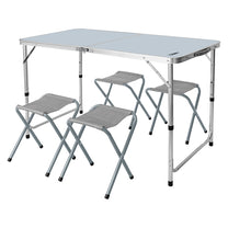 NEO TOOLS Camping set with a table and 4 chairs, folds into a carrying case