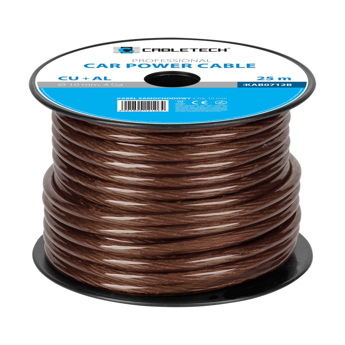 Cabletech Power and Ground Cables – 4Ga OD 10mm CU+AL Automotive Cable