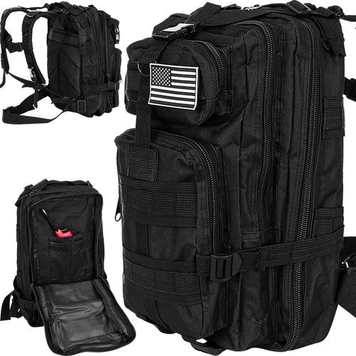 TRIZAND The remaining – Small Black Hiking Backpack 23089