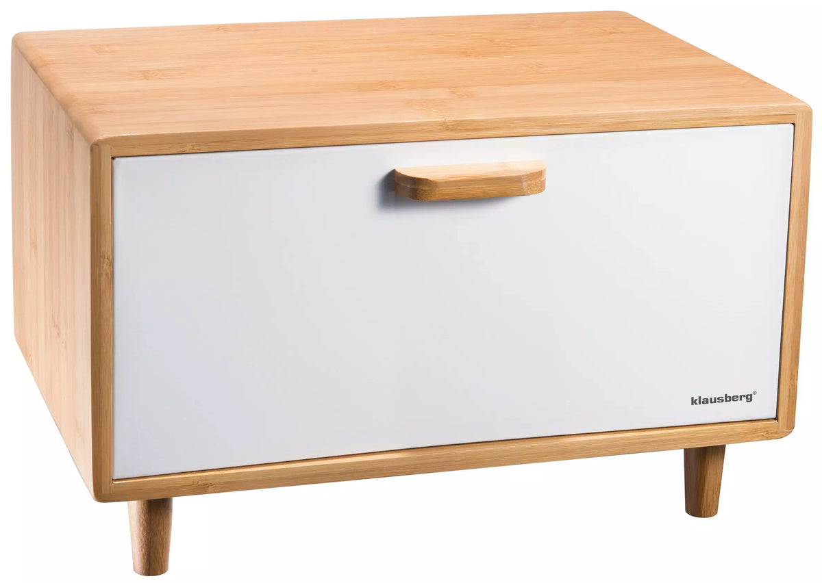 Klausberg Bread Bags – Bamboo-Steel Bread Box, White Klausberg