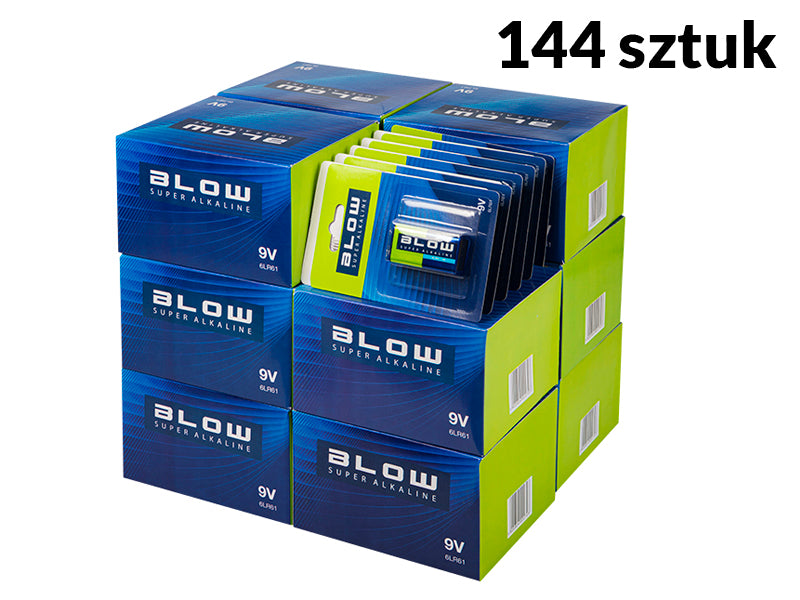 Blow 82-577# Blow Super Alkaline 9V 6LR61 Battery, Blister Pack of 120