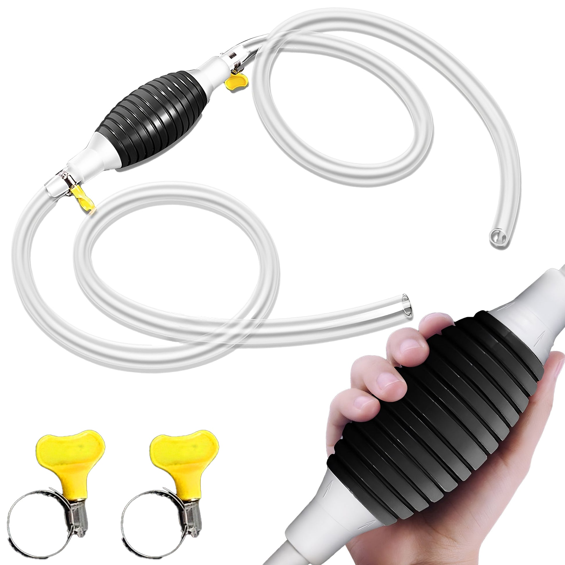 RTO Manual pump for draining fuel, water, and oil; 2-meter hose; flow rate: 26 L/h; M039