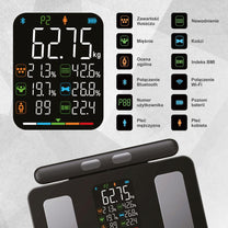 Klausberg Bathroom scale with handle, electronic, precise body composition analysis, black, Klausberg, KB-7856 – image 9