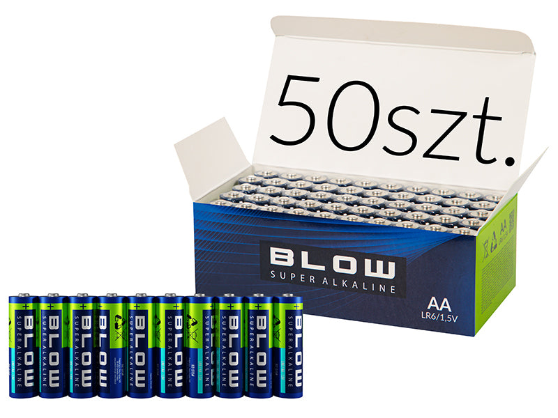 Blow Alkaline, coin-cell – 82-652# Blow Super Alkaline AA LR6 Batteries, 50-Pack