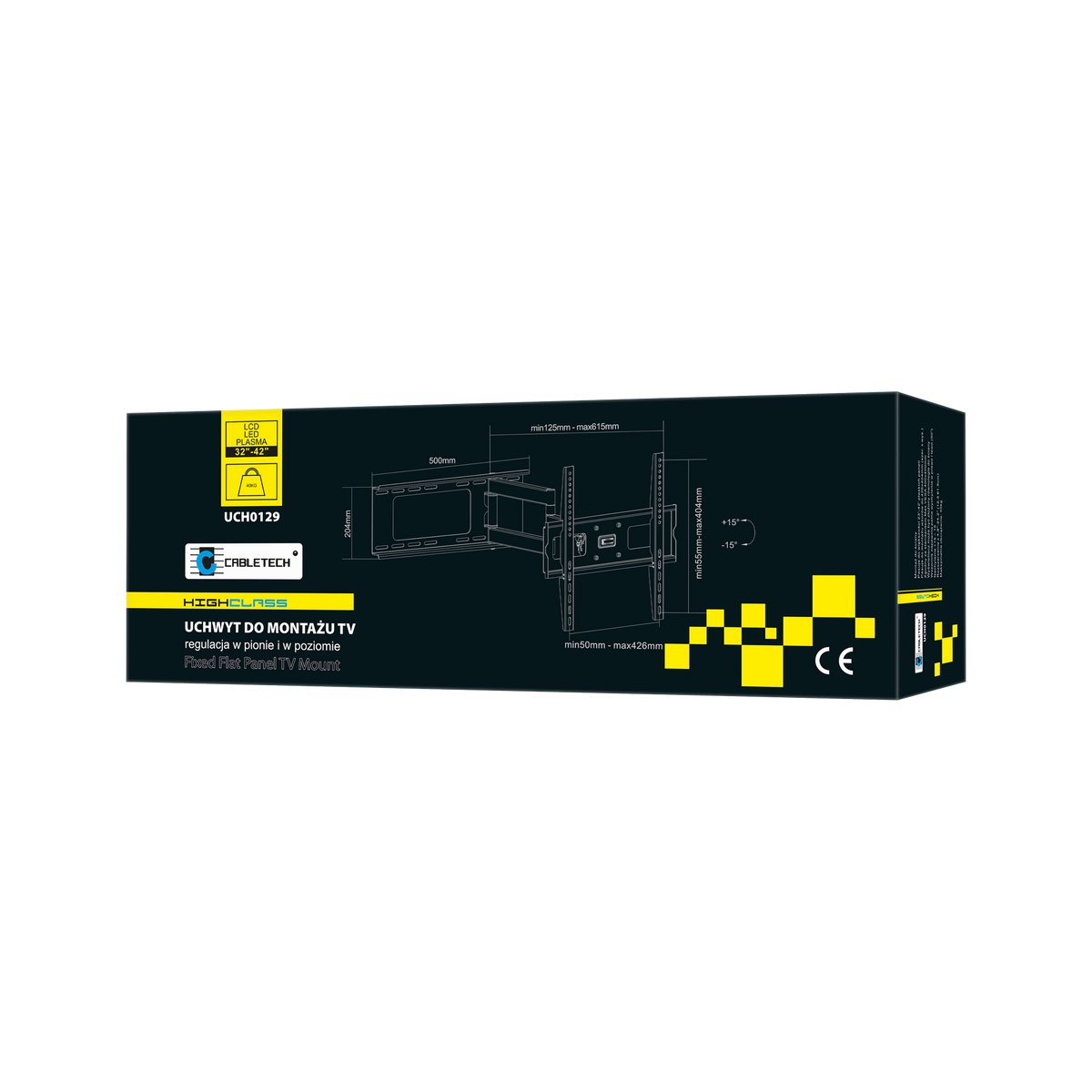 Cabletech High Class Wall Mount for 37–70-inch Black LCD/PDP (Vertical and Horizontal Adjustment) – image 5