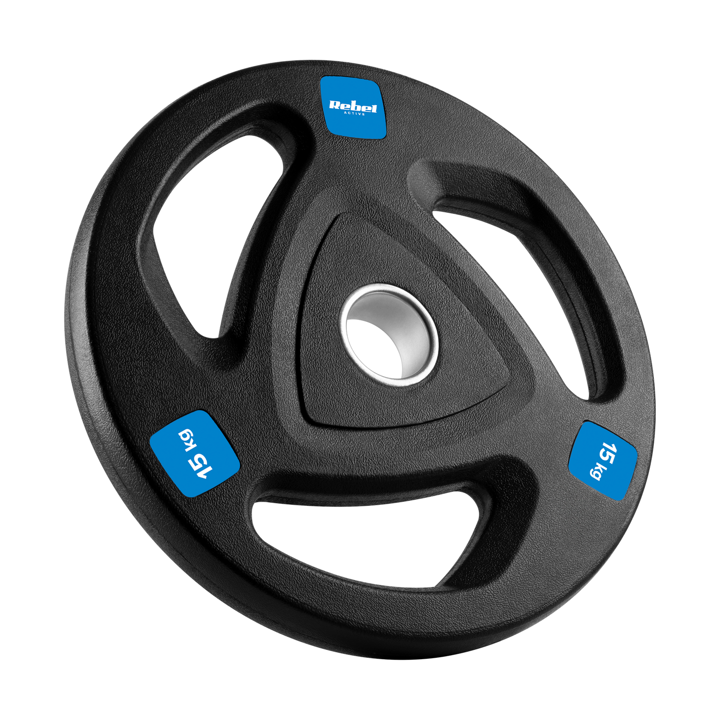 Rebel Rubber-coated cast iron Olympic weights, set of 2x15 kg, 51 mm hole, REBEL ACTIVE – image 2