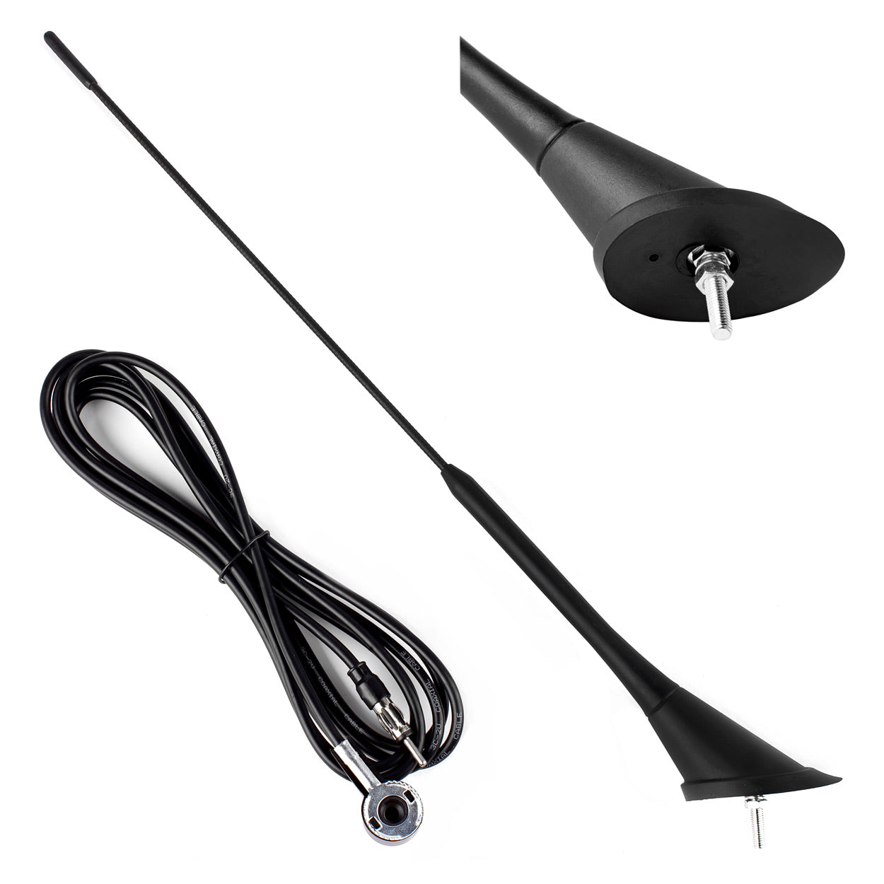 AMiO Radio-controlled, electric, telescopic, and – 40 cm Car Antenna ant07 amio-01507