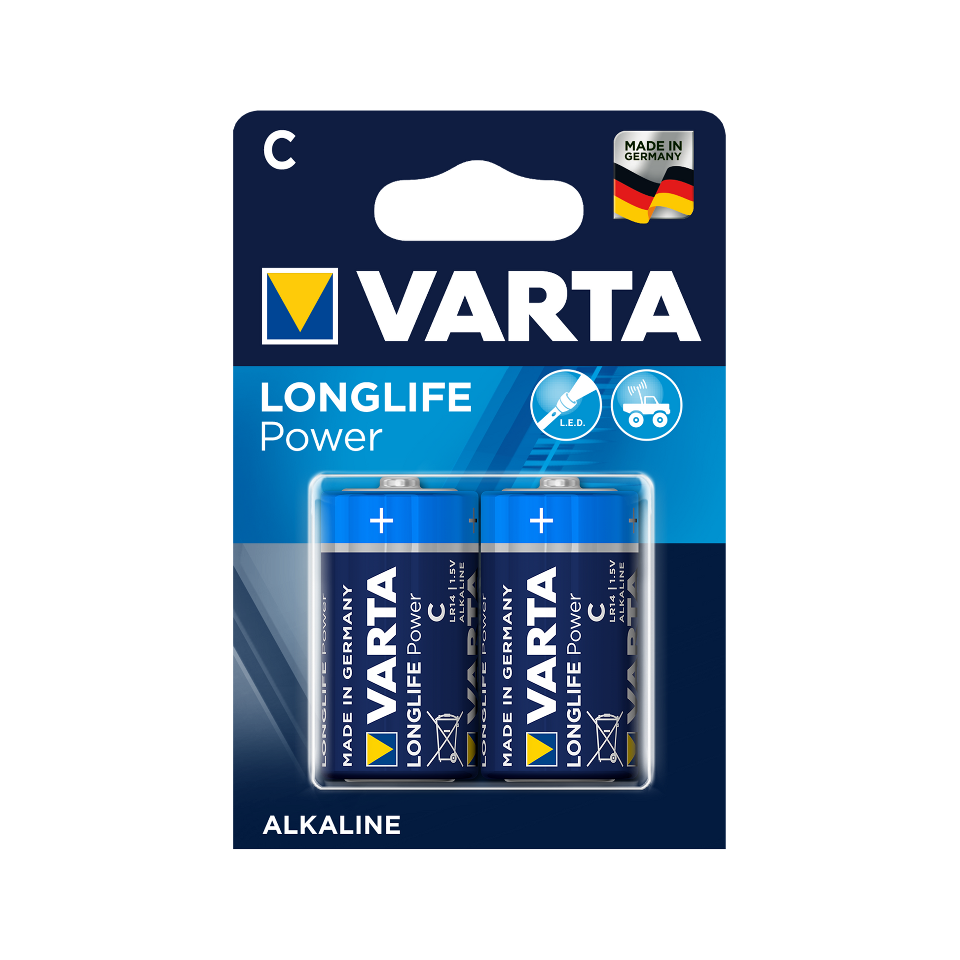Varta Alkaline, coin-cell, and zinc-carbon – VARTA LR14 LONGLIFE Alkaline Battery, 2-pack