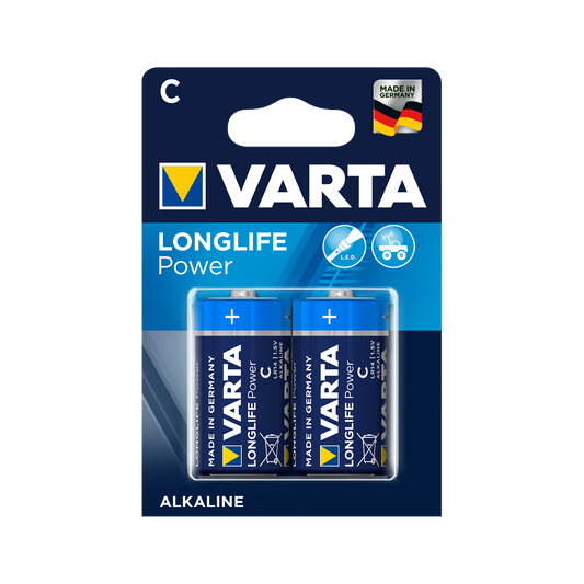 Varta Alkaline, coin-cell, and zinc-carbon – VARTA LR14 LONGLIFE Alkaline Battery, 2-pack