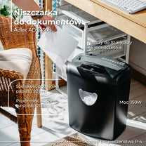 ADLER Paper Shredders, Laminators, and Supplies – AD 1038 Black Document Shredder – image 15