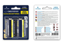Esperanza Alkaline, coin-cell – EZB106 Esperanza LR20 Alkaline Batteries, 2-Pack, Blister Pack – image 5