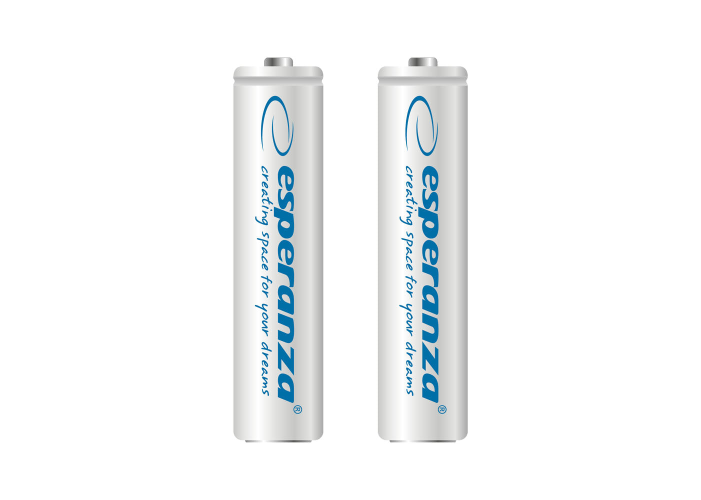 Esperanza EZA101W Esperanza Ni-MH AAA Rechargeable Batteries, 1000 mAh, 2-Pack, White