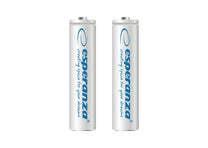 Esperanza EZA101W Esperanza Ni-MH AAA Rechargeable Batteries, 1000 mAh, 2-Pack, White