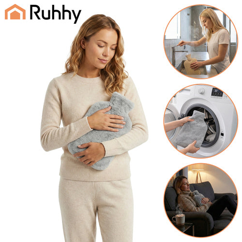 RUHHY The – Ruhhy 26383 1.8L Rubber Hot Water Bottle with Cover – image 20