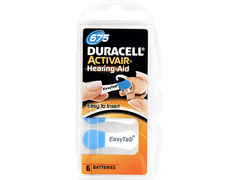 Blow Alkaline, coin-cell – 8740# 675 Duracell battery for hearing aids, 6-pack
