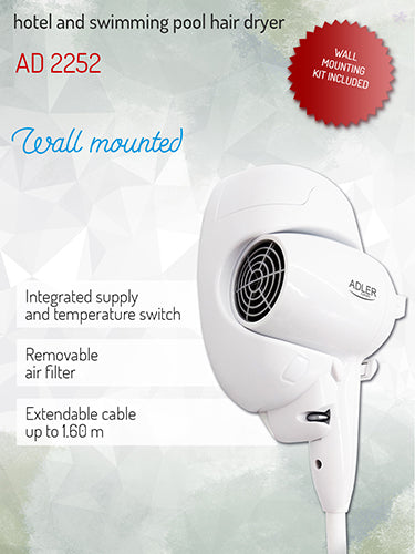 ADLER AD 2252 1600 Hair Dryer for Hotels and Swimming Pools – image 9