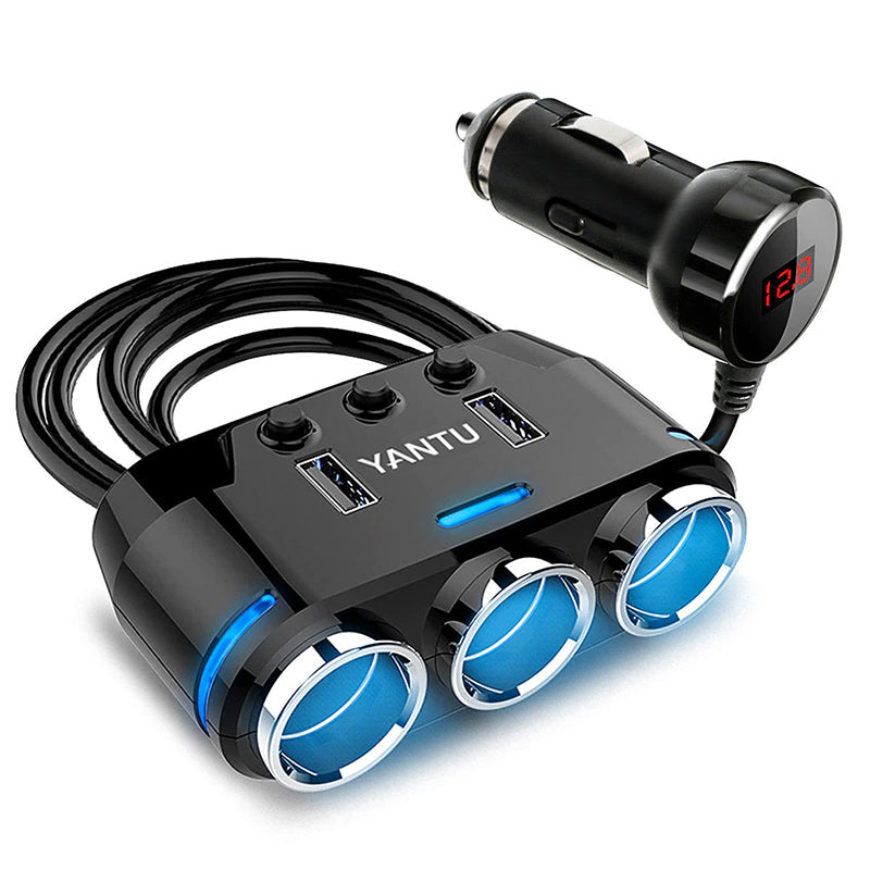 RTO The – Cigarette Lighter Splitter with 2 USB Ports and Charger