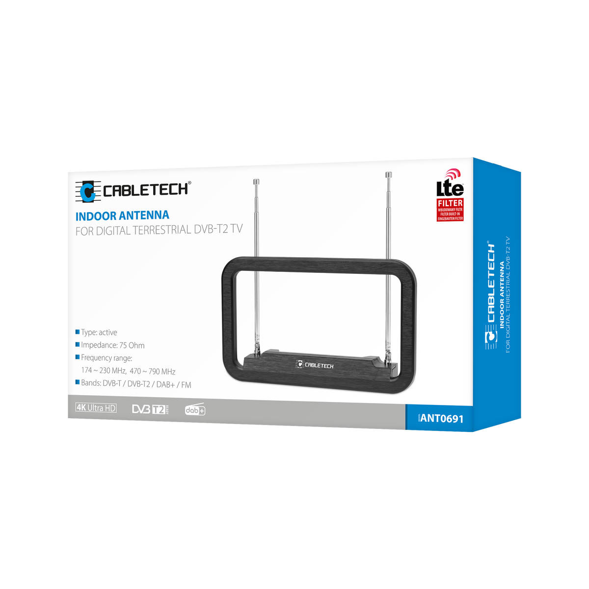 Cabletech TV antennas – Cabletech Indoor Antenna for DVB-T2 Digital Terrestrial Television – image 3