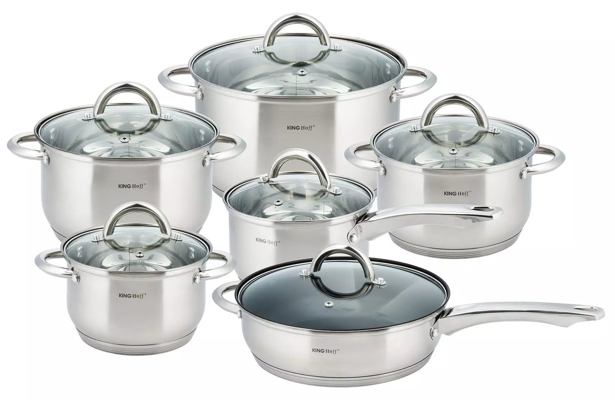 KINGHoff Pots and cookware sets – 12-piece cookware sets, Kinghoff steel