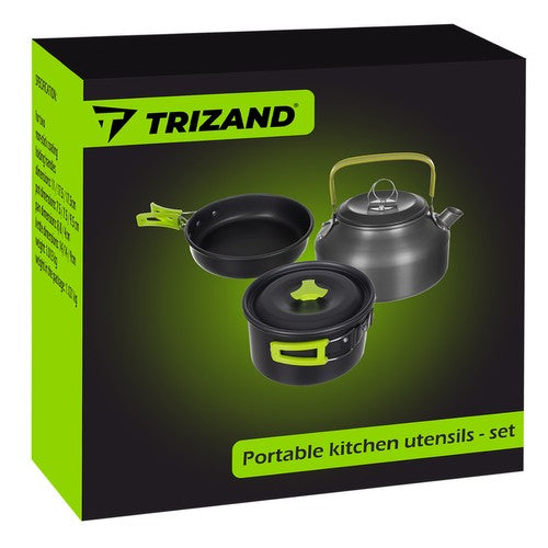 TRIZAND Crockery and essentials – Trizand 23667 18-Piece Camping Cookware Set – image 2