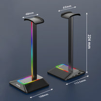 RTO New Bee Gaming Headphone Stand with RGB LED Lighting and USB Hub – image 4