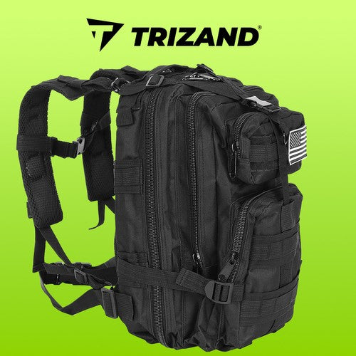 TRIZAND The remaining – Small Black Hiking Backpack 23089 – image 2