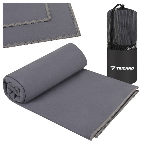 TRIZAND The remaining – Trizand Quick-Dry Towel, 180x100 cm, Gray – image 2