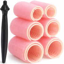 RTO 6-piece set of thick hair rollers for lifting curls, 3 sizes, with a handle