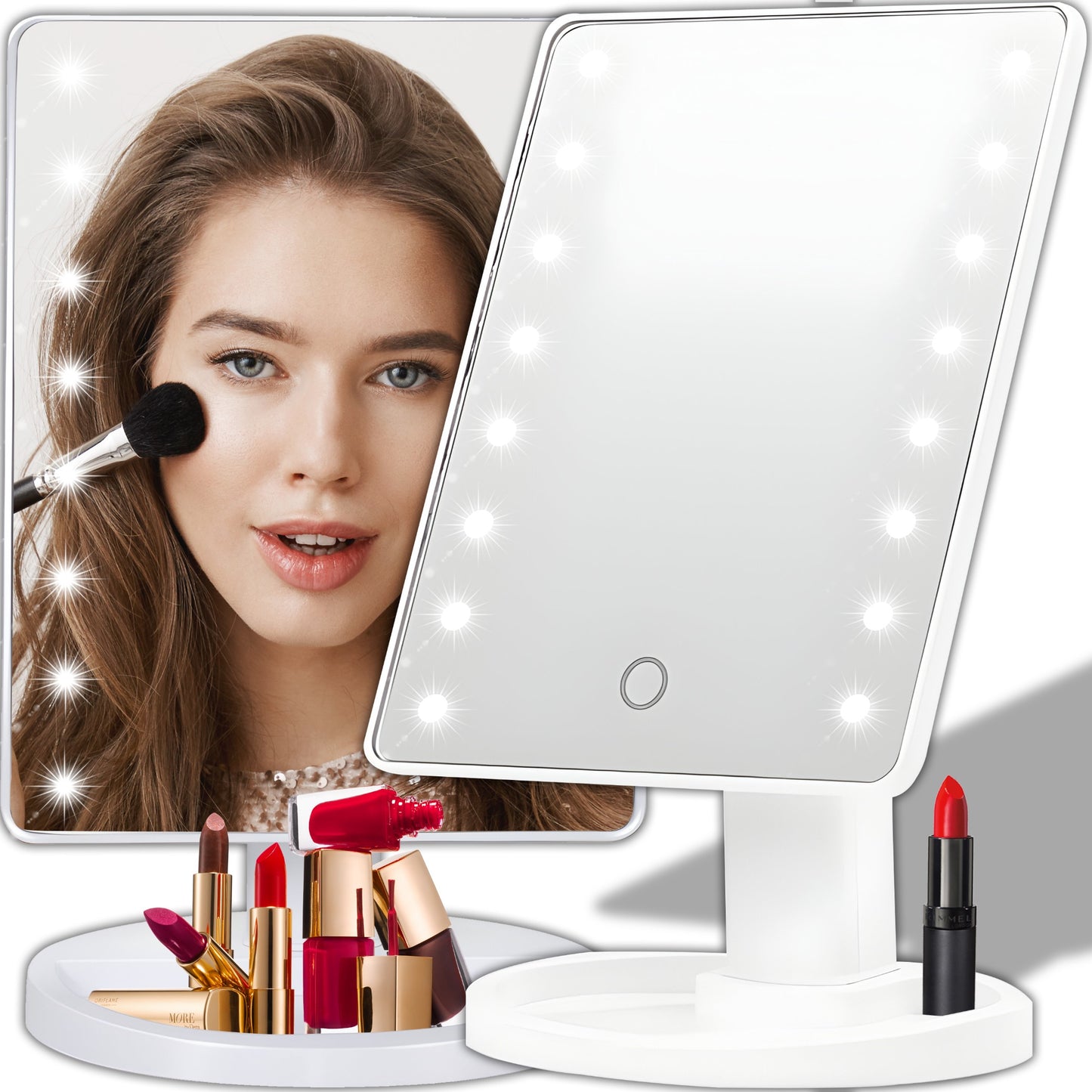 RTO Cosmetics, trunks, containers, and organizers – LED-Lighted Makeup Mirror - u001