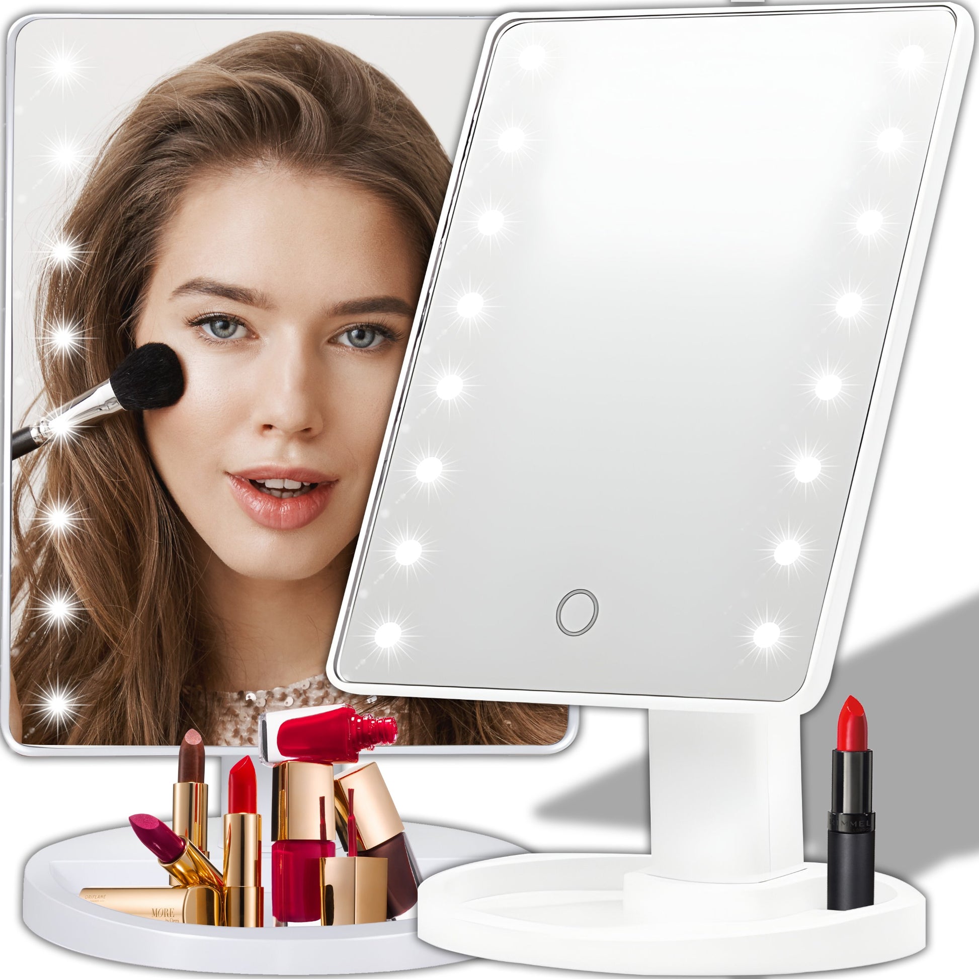 RTO Cosmetics, trunks, containers, and organizers – LED-Lighted Makeup Mirror - u001