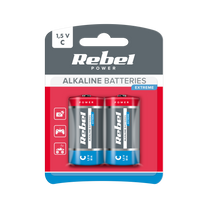 Rebel Alkaline, coin-cell – REBEL EXTREME LR14 Alkaline Batteries, 2 per pack.