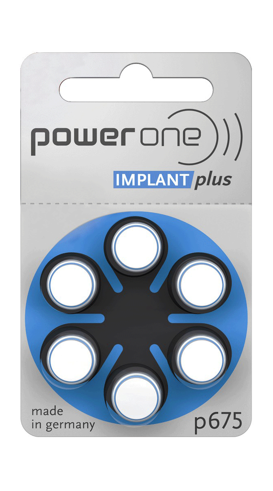 Varta BATTERY FOR HEARING AIDS — IMPLANT PLUS POWER ONE VARTA 675, 6 per pack