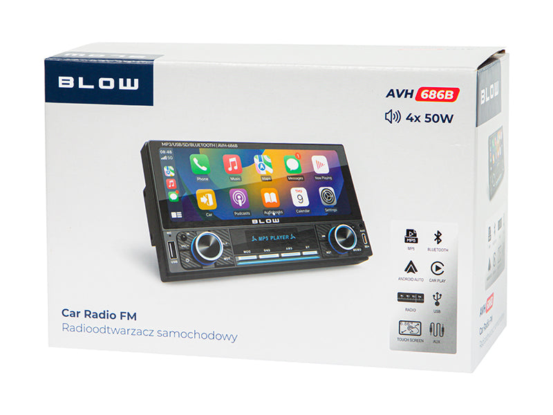 Blow 78-355# AVH-686B Radio with RDS, MP3, USB, microSD, and Bluetooth" – image 6