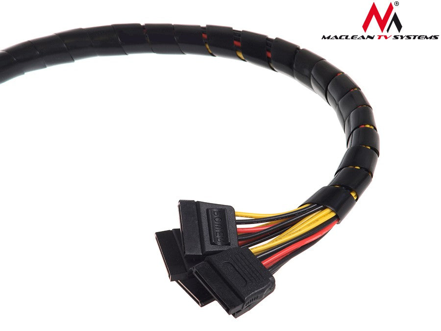 Maclean MCTV-685 B 43133 Cable Cover (8.7 x 10 mm), 3 m, black spiral – image 3