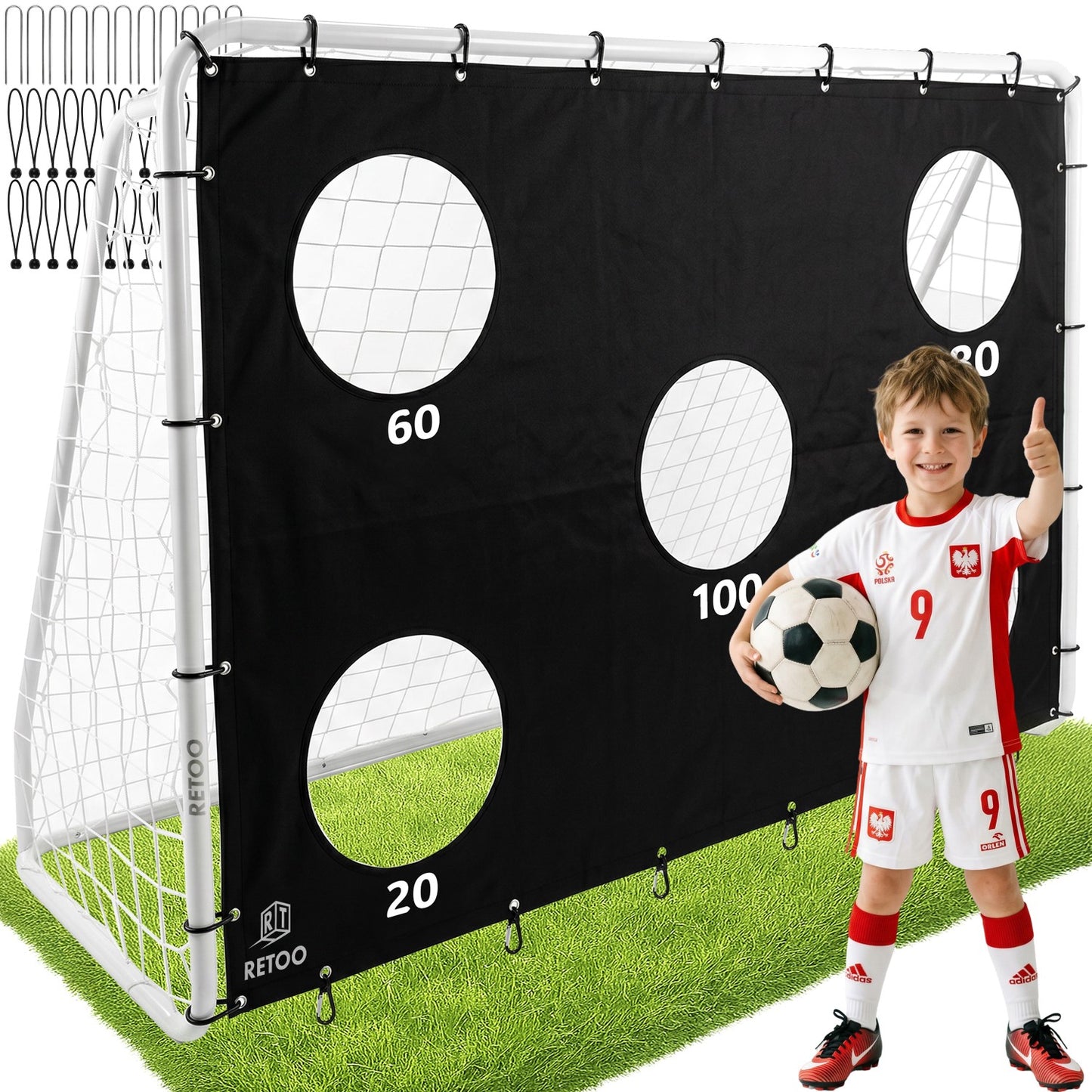 RTO The – Metal Soccer Training Goal + Accuracy Mat - dr322 – image 2