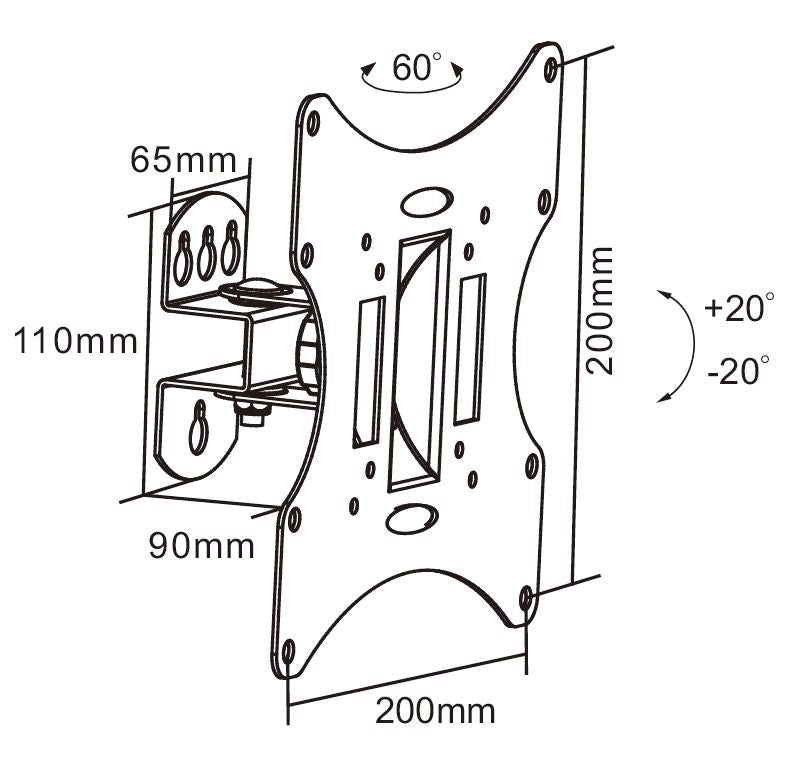 Cabletech TV and DVD Mounts – 23-43" Black Wall Mount LCD-UCH0041 – image 2