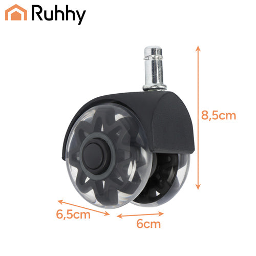 RUHHY Air Humidifiers – Black Swivel Chair Casters, 5-Pack, Ruhhy26294 – image 2