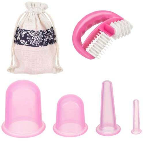 SOULIMA Chinese cupping – Silicone Chinese Cupping Sets with Massager - Set