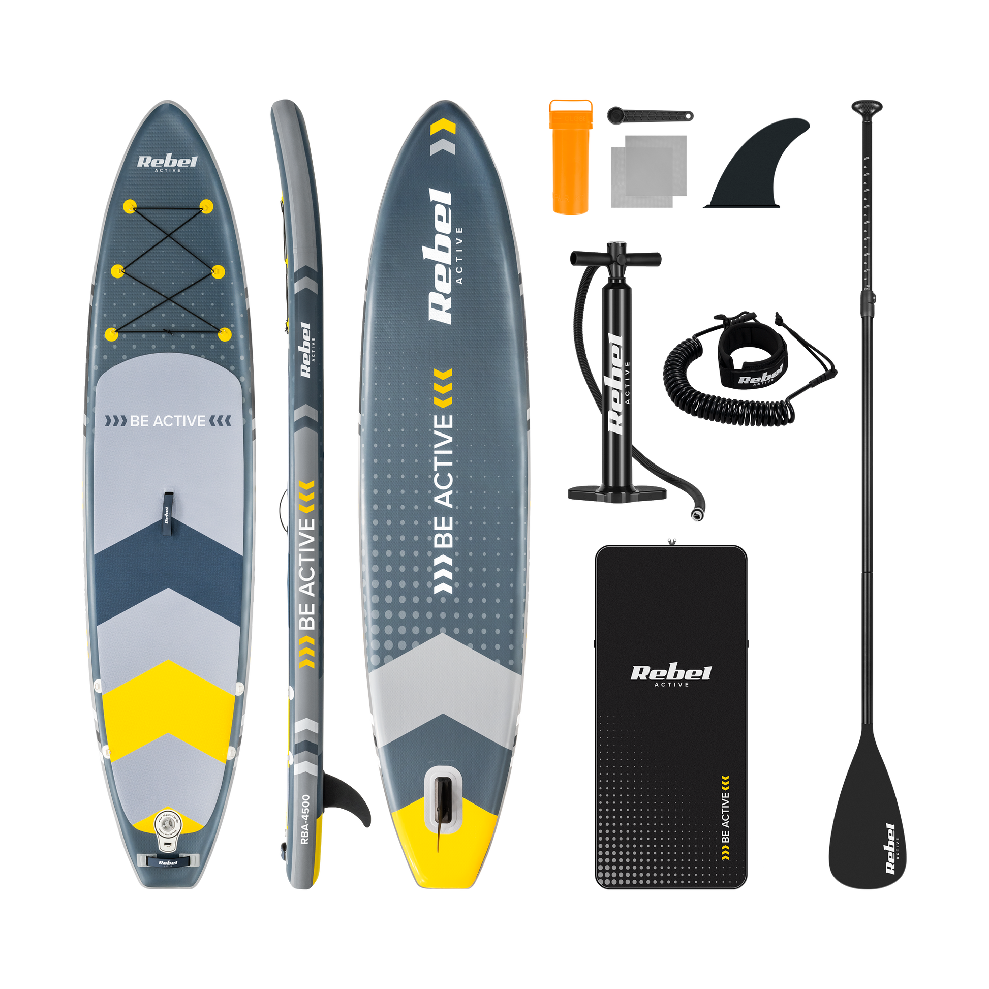 Rebel Inflatable boats – REBEL ACTIVE Inflatable SUP Board, 350x81x15 cm, Set
