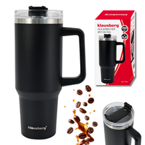 Klausberg Insulated mug with straw, black, 1100 ml, stainless steel, Klausberg, KB-7942 – image 3