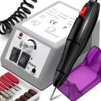 RTO Manicure and Pedicure Nail Drill + Bits, Gray Mercedes U010