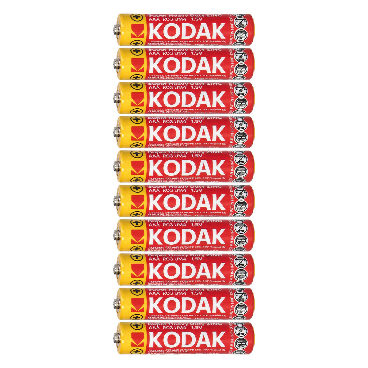 Orno Alkaline – Kodak ZINC Super Heavy Duty AAA LR03 Batteries, 10-pack
