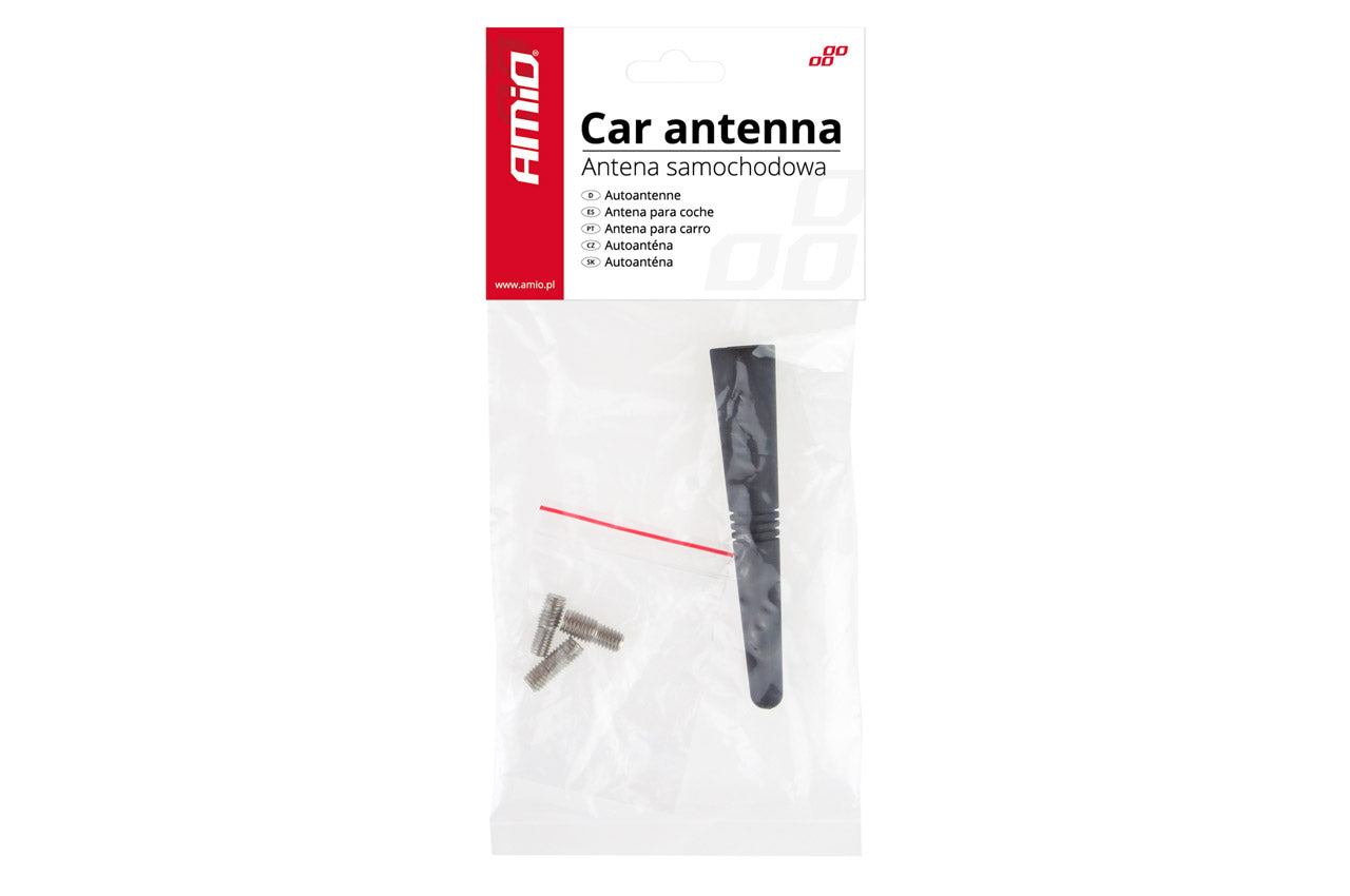 AMiO Car Antenna, 9 cm Antenna Mast with 3 Adapters (5/6/7 mm), antm09, amio-01509 – image 2