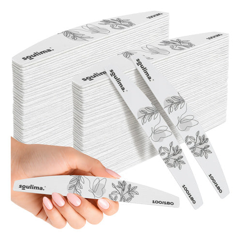 SOULIMA The – Slim Nail File - Boat Shape, 100 pcs. Soulima